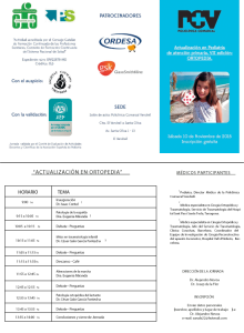 Tríptico VII Jornada de Pediatría en la Policlínica Comarcal del Vendrell